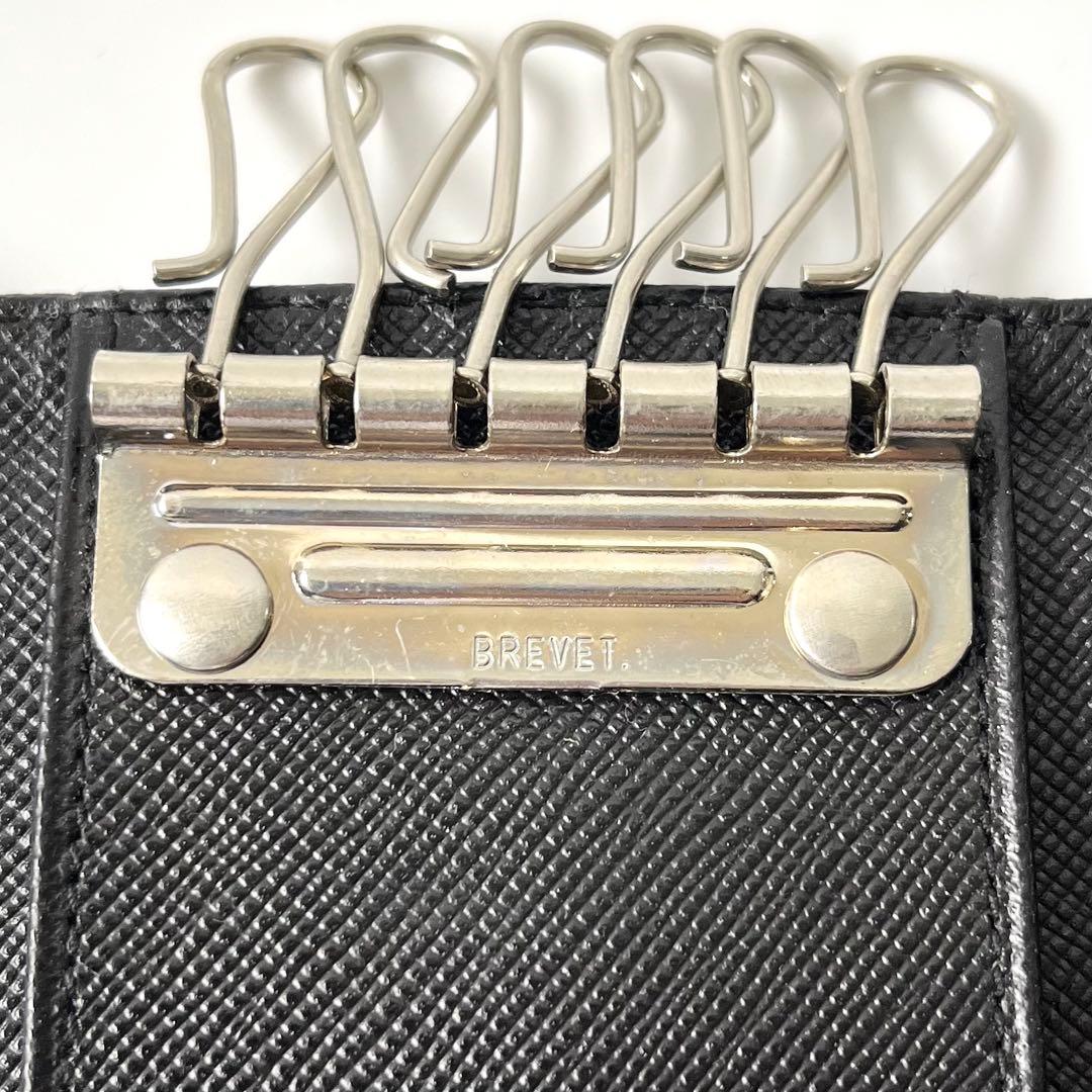 プラダ　6連キーケース　トライアングルロゴ　ナイロン　レザー　黒　ユニセックス