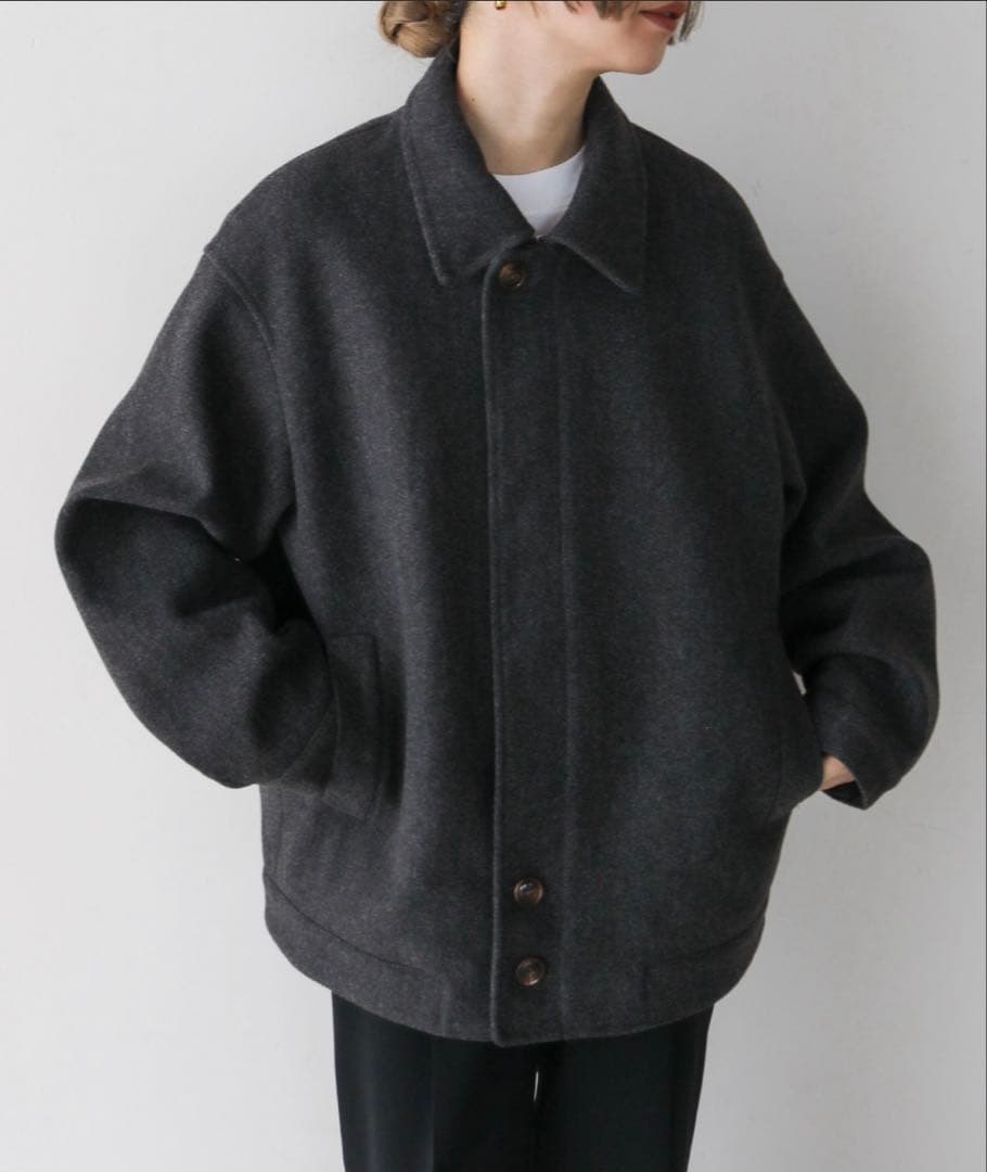 select MOCA ビッグシルエットミドルコート　ダークグレー