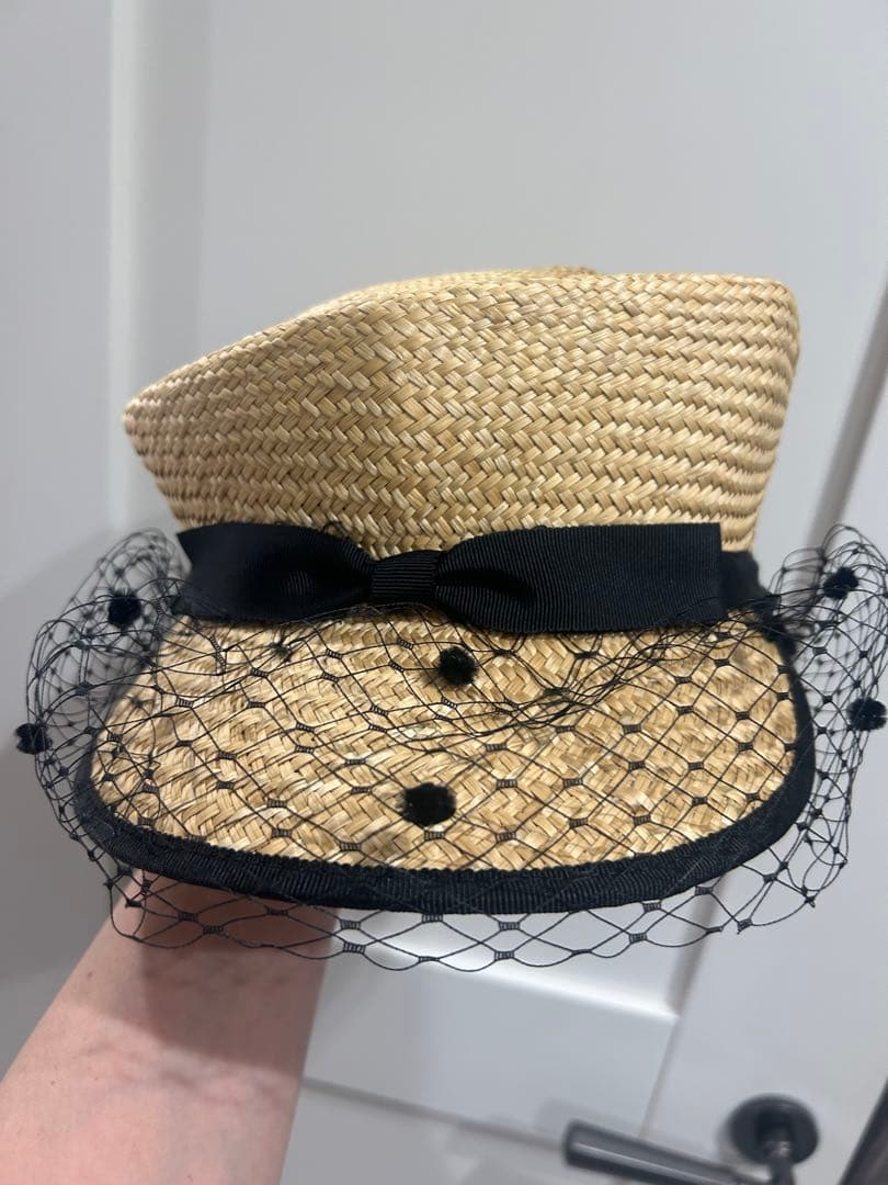 新品ミサハラダ　チュールリボンハット