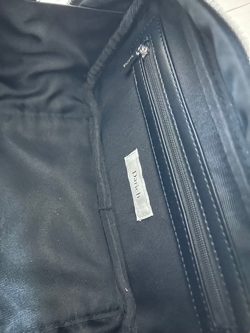 DDロゴレザーハンドバッグ