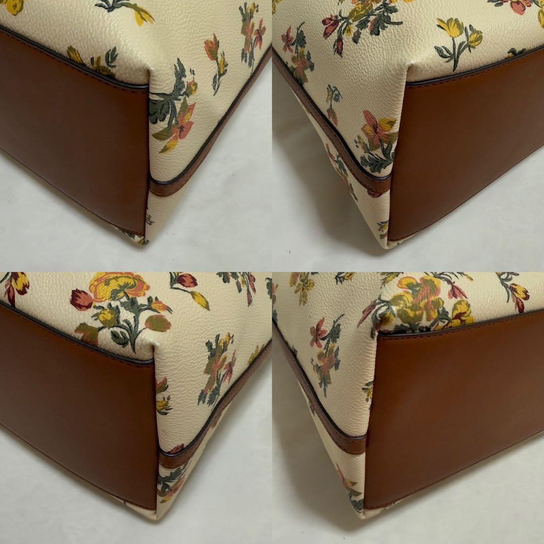 【訳あり未使用級】トリーバーチ ケリントン フローラル トートバッグ レザー