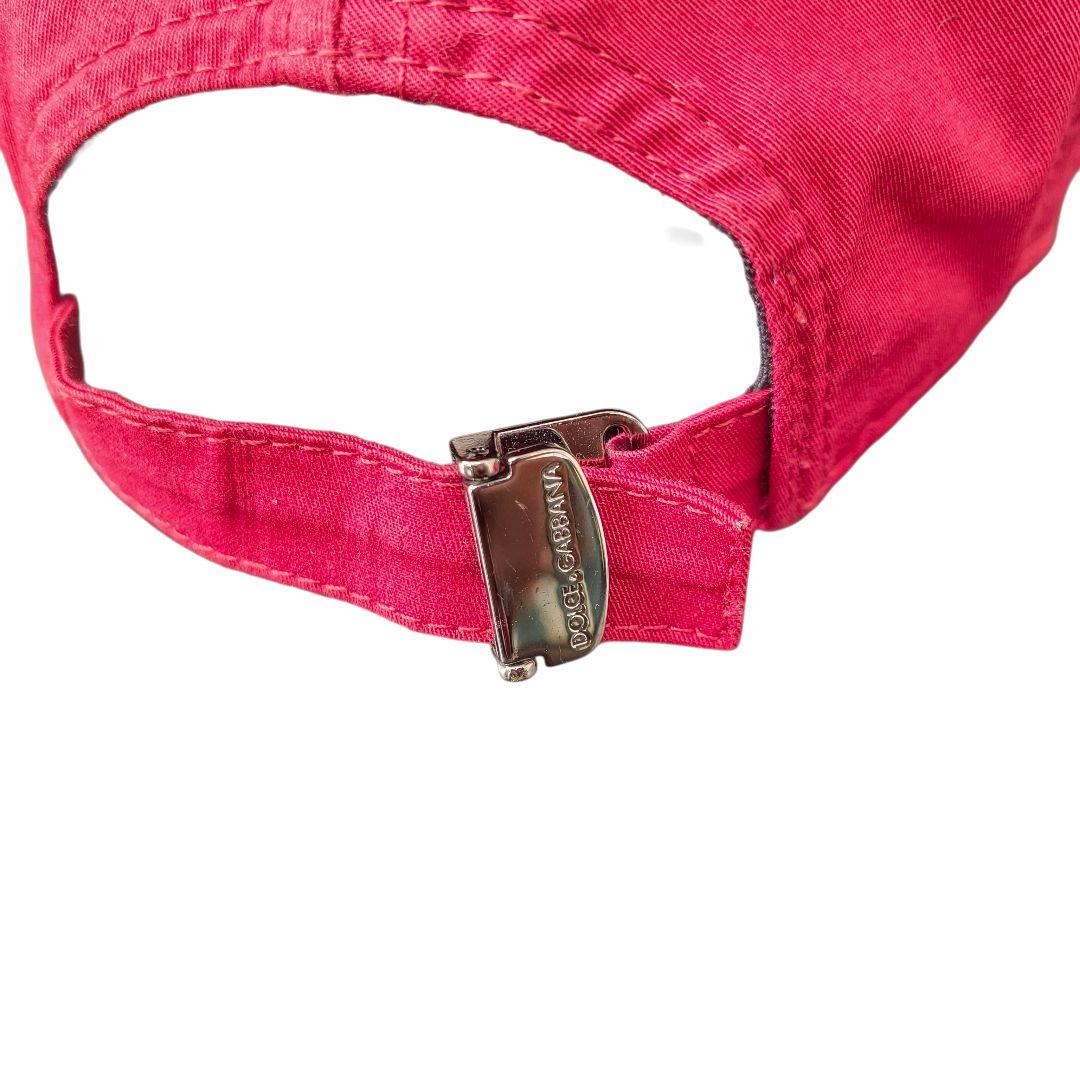 DOLCE&GABBANA ドルガバ テープロゴ size58 キャップ レッド