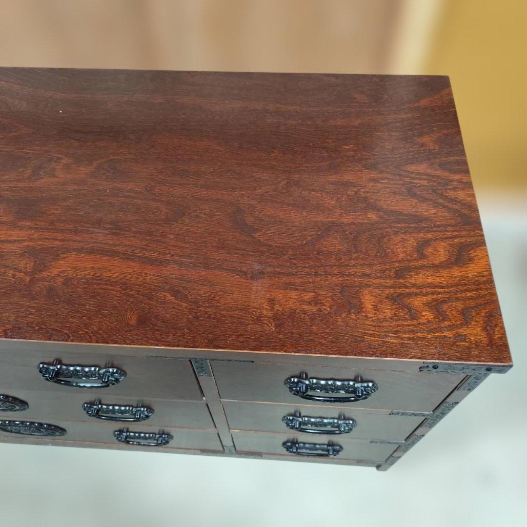 岩谷堂箪笥風 民芸家具 欅 整理タンス 和箪笥 時代箪笥 幅105.5cm