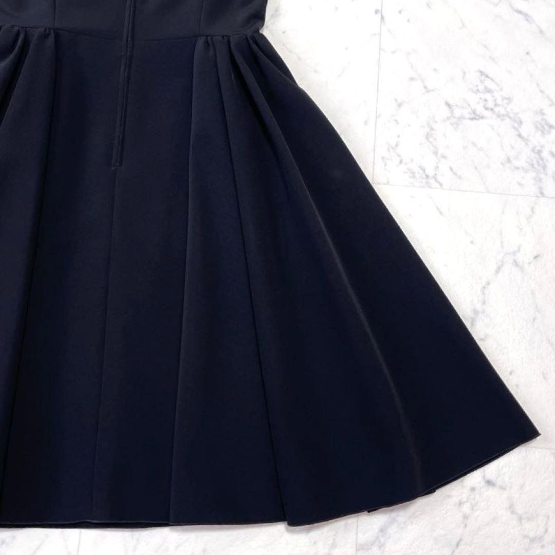 極美品✨フォクシーニューヨーク 現行 サイドギャザードレス フレアワンピース