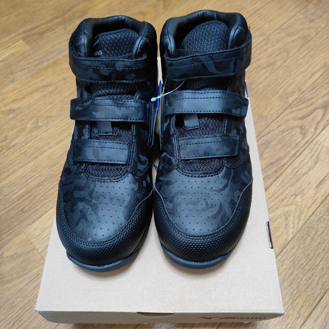 MIZNO 安全靴 ブラックカモフラージュ ハイカット