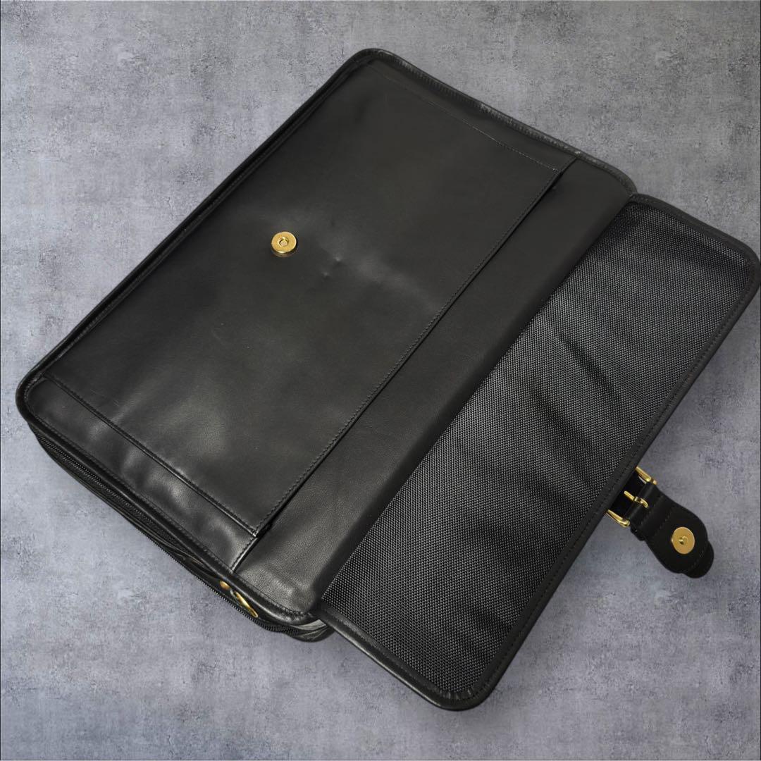 C622/コーチ COACH ビジネスバッグ ブリーフケース 黒 レザー