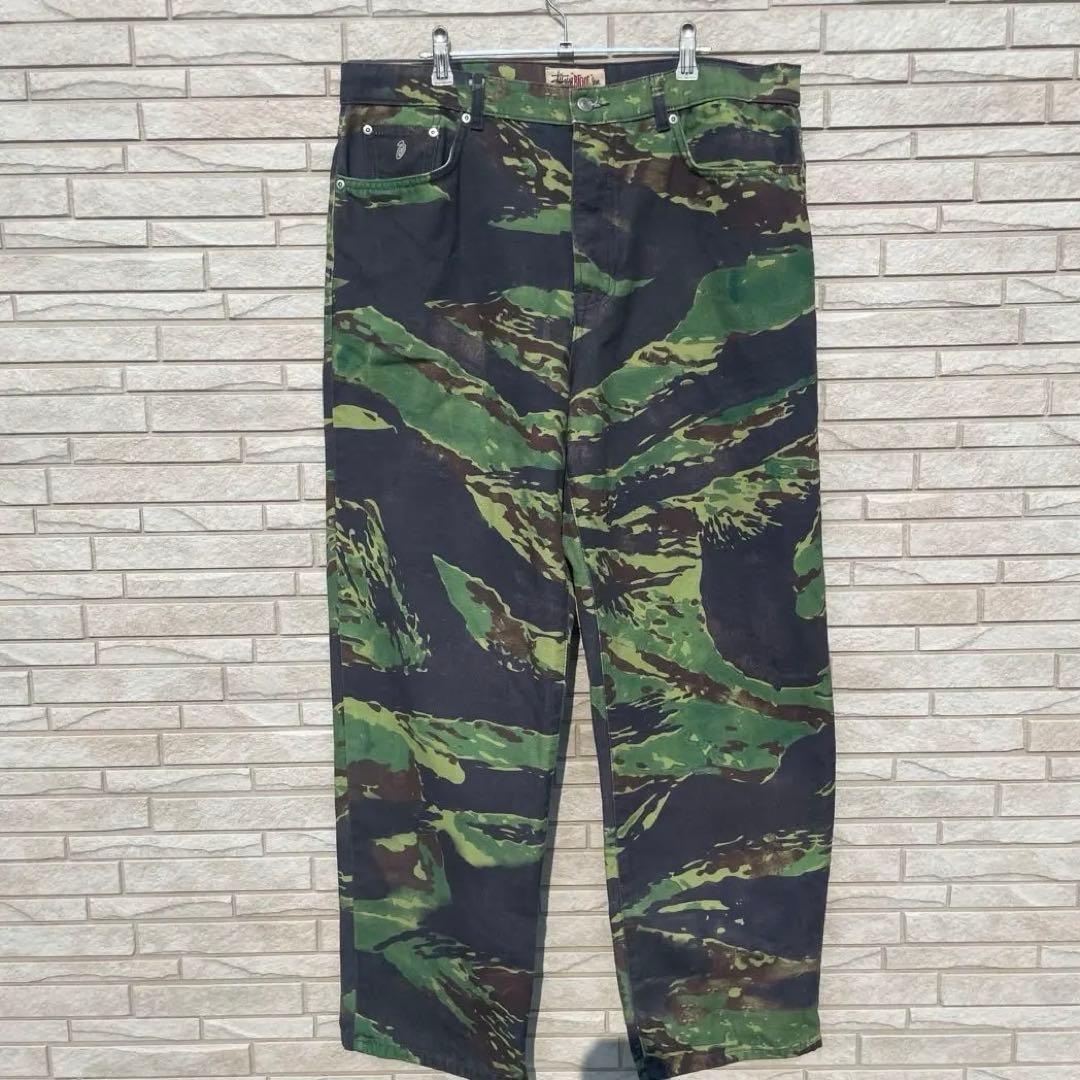 STUSSY　パンツ　34　迷彩　ダック