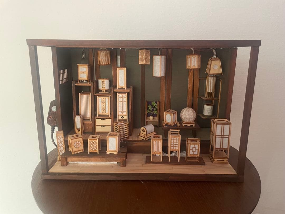 和風ジオラマ　行燈屋 人感センサーLED付き　日本家屋　ドールハウス