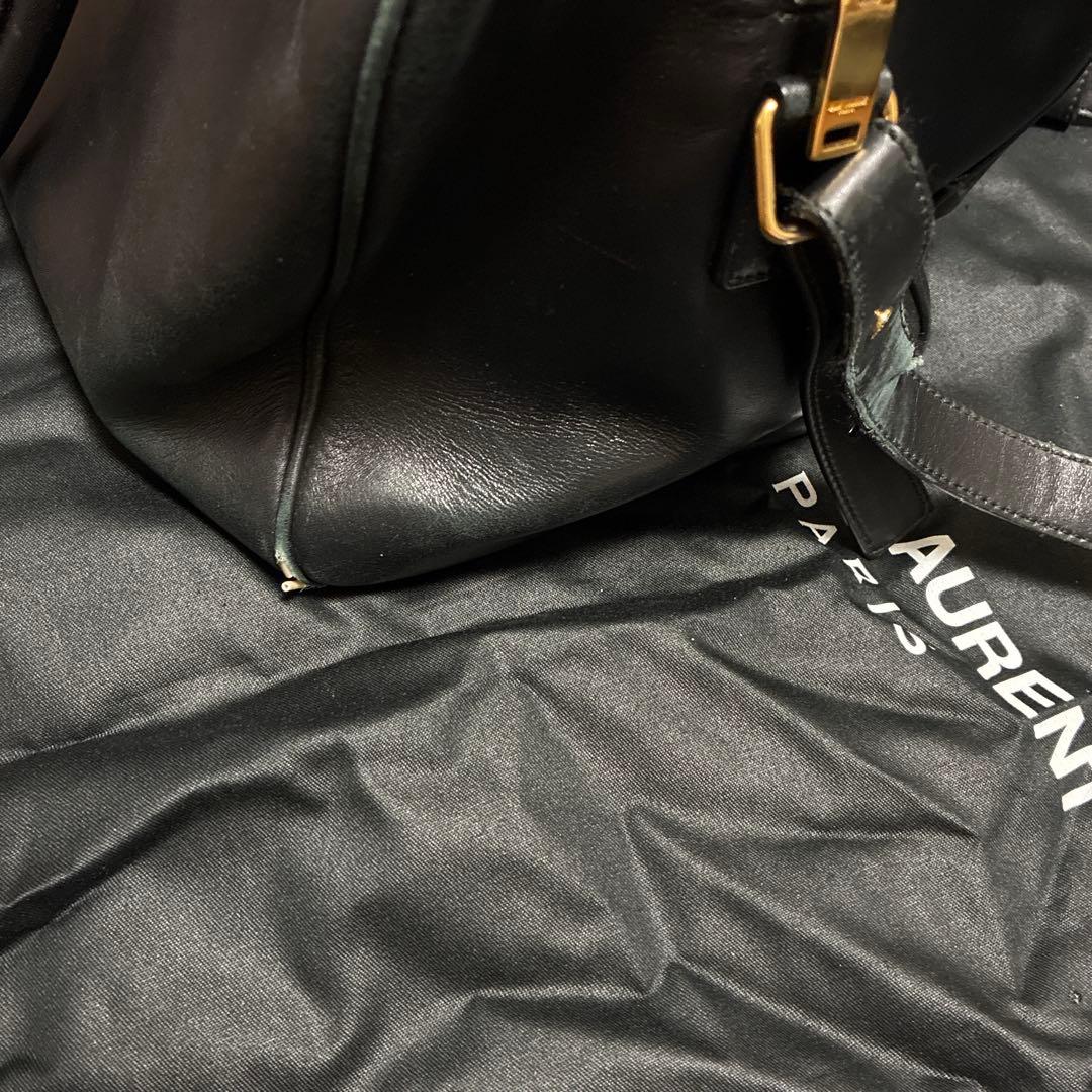 SAINT LAURENT ダッフル６黒 サンローラン バッグ 保存袋あり