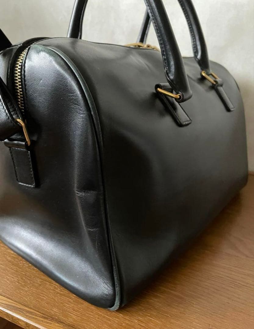 SAINT LAURENT ダッフル６黒 サンローラン バッグ 保存袋あり