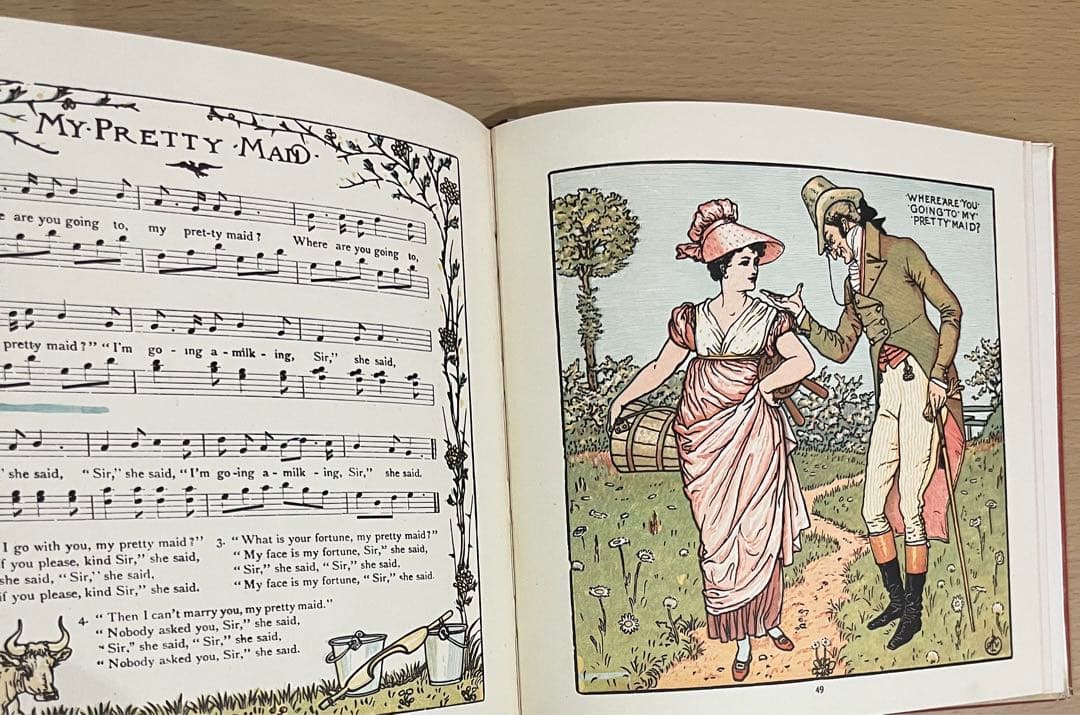 No250 アンティーク 古書 洋書 絵本 幼な子のオペラ ウォルター・クレイン