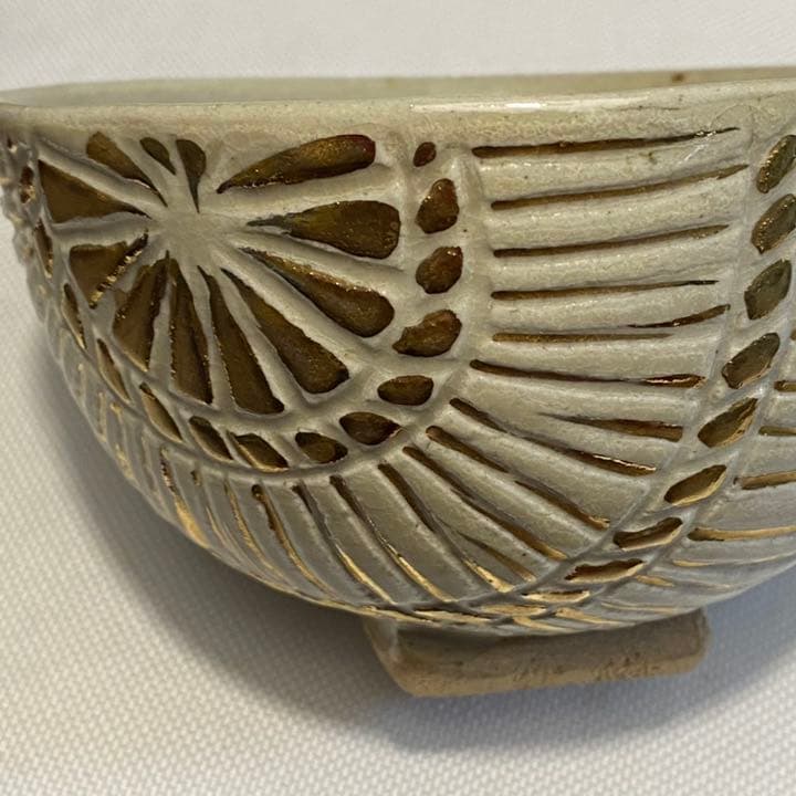 お茶碗　俵　露光窯　冬柴文廣造　茶道具