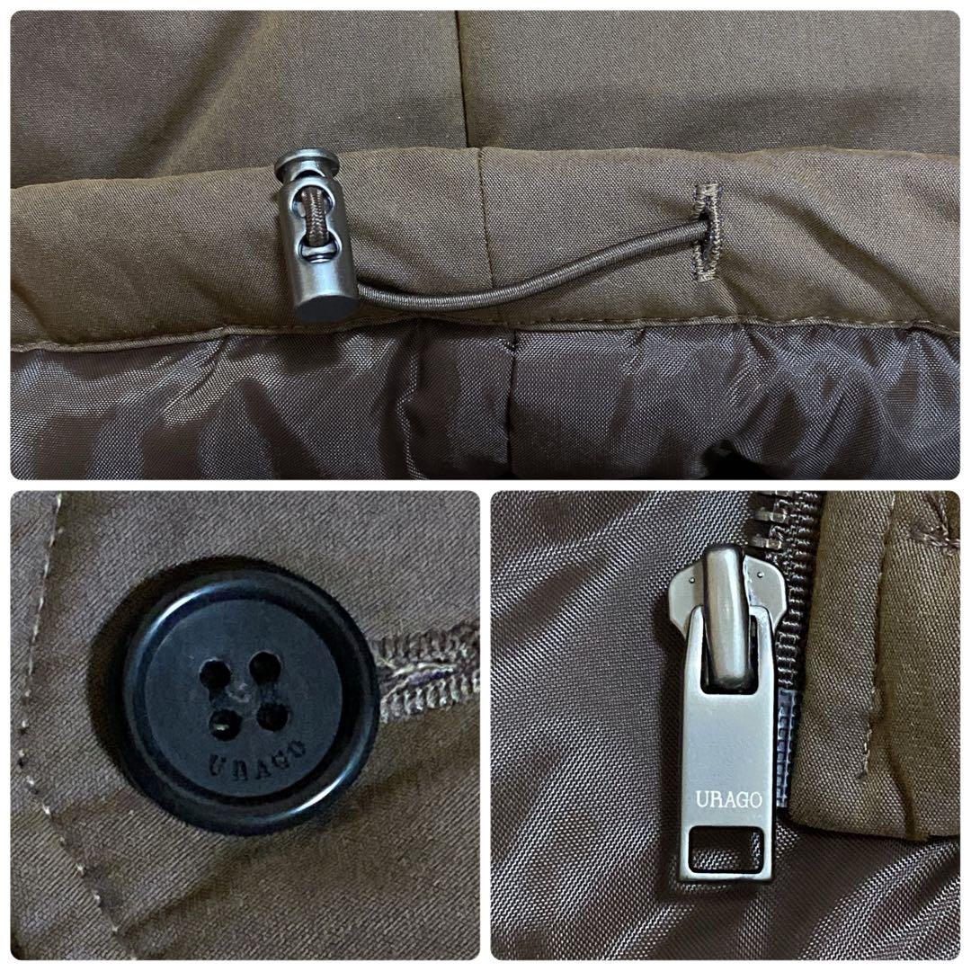 美品　URAGO 襟付き　中綿ジャンパー　ブラウン