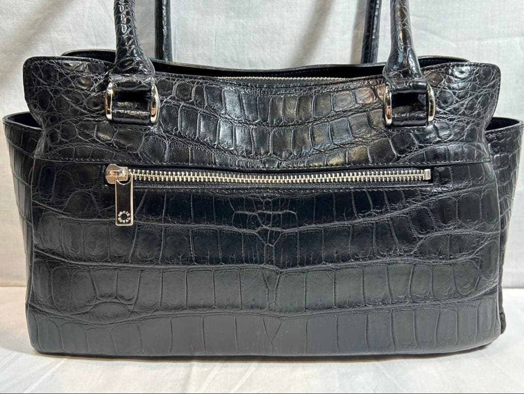 極美品 クロコダイル CROCODILE JRA バッグ マットクロコ ワニ革