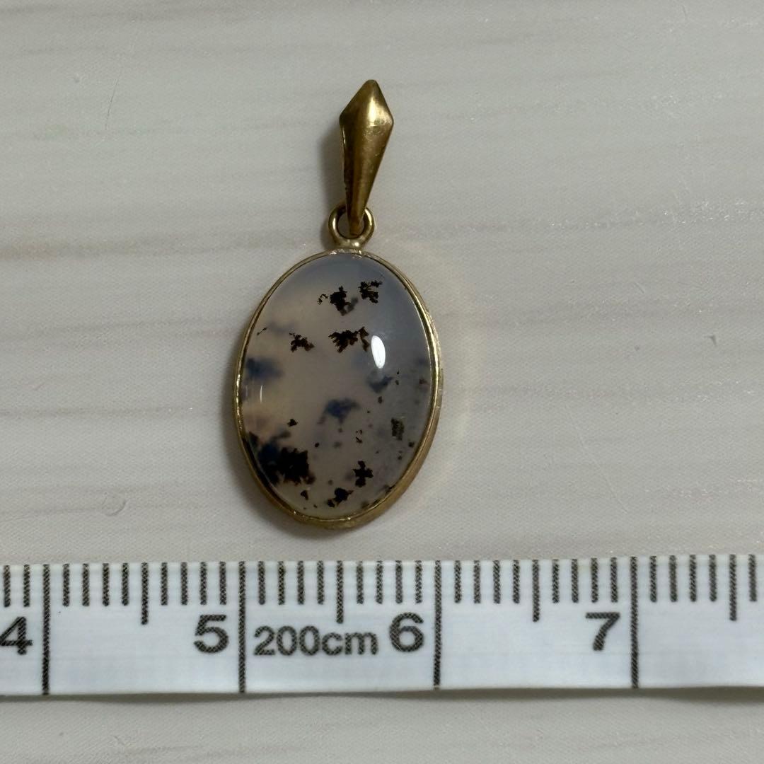 k18アケイト天然石チャーム