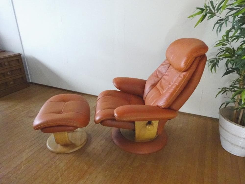 Toshihiro カリモク家具　パーソナルチェア　RU6620　本革