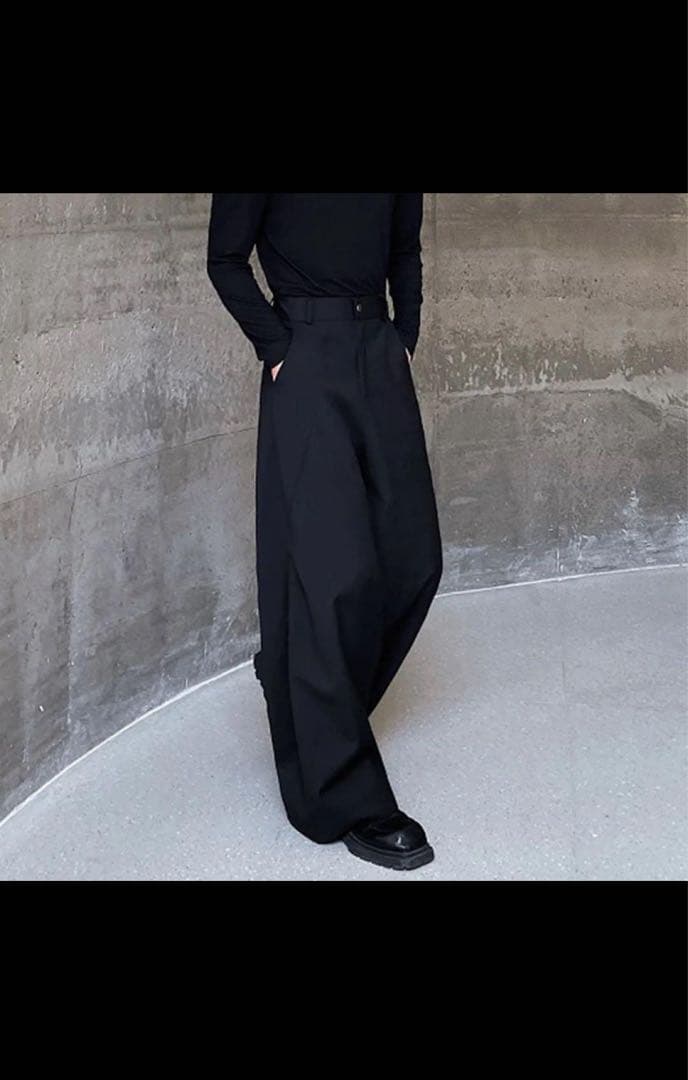 変形ワイドパンツ　モード　テック　深水光太