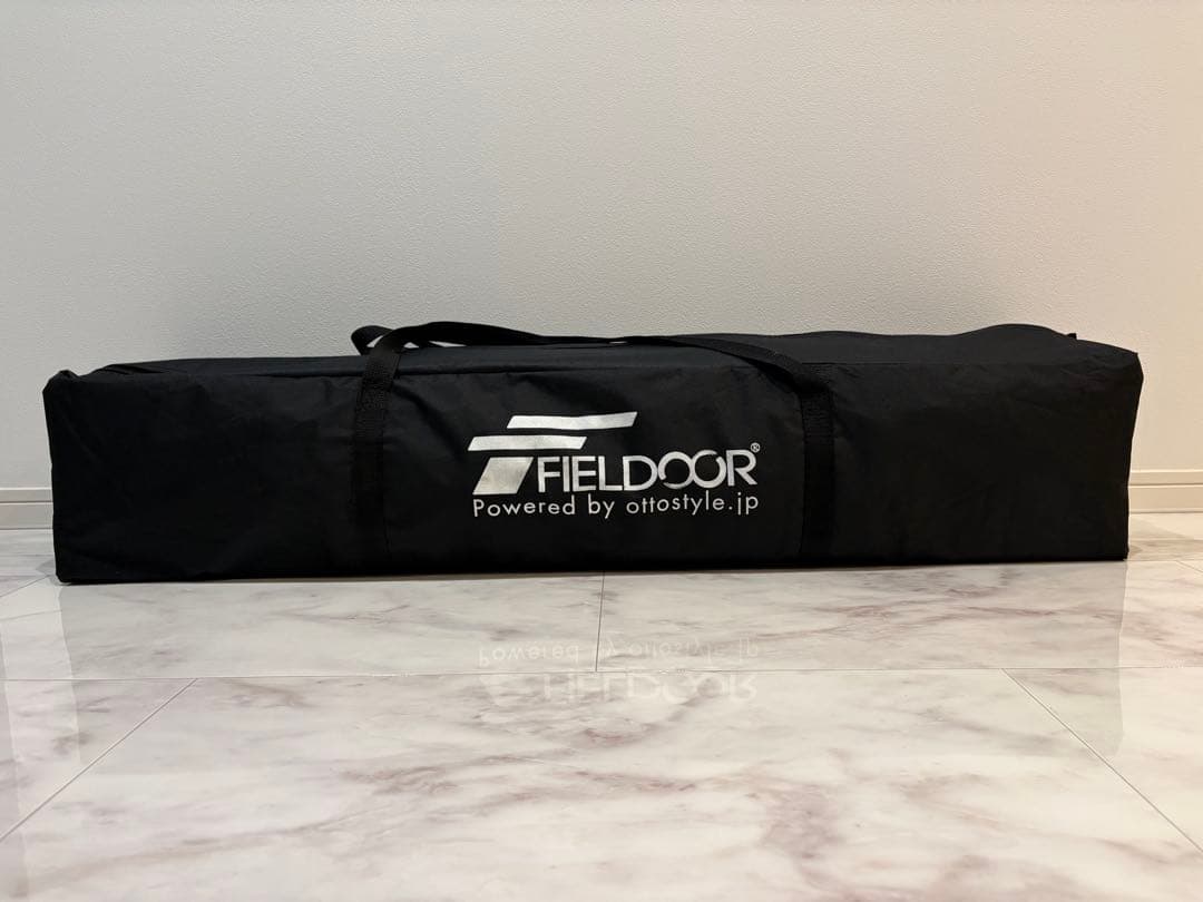 人気の黒赤FIELDOOR 3m×3mタープワンタッチテント