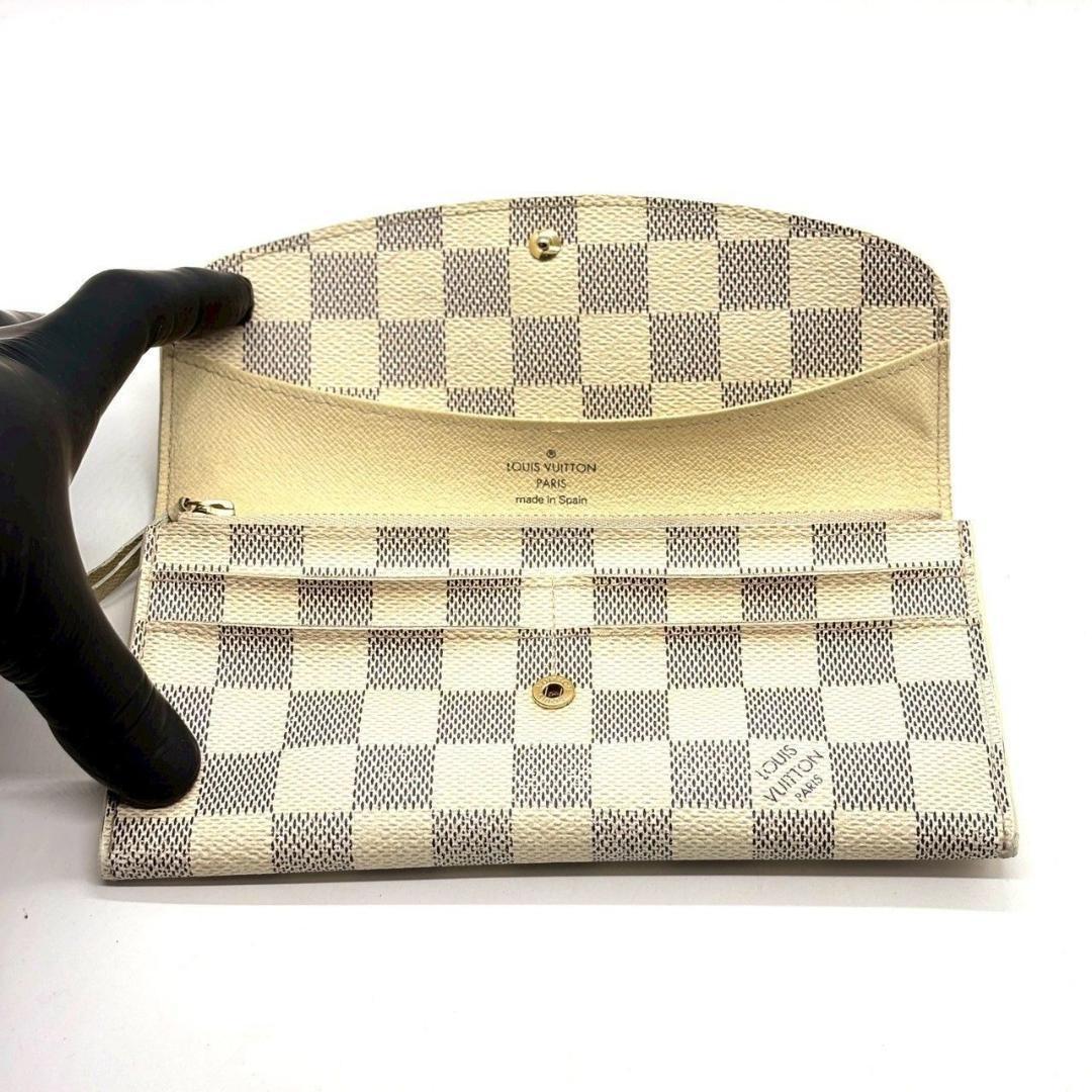 花*※様 ルイヴィトン　長財布 ポルトフォイユ エミリー ダミエ アズール チェ