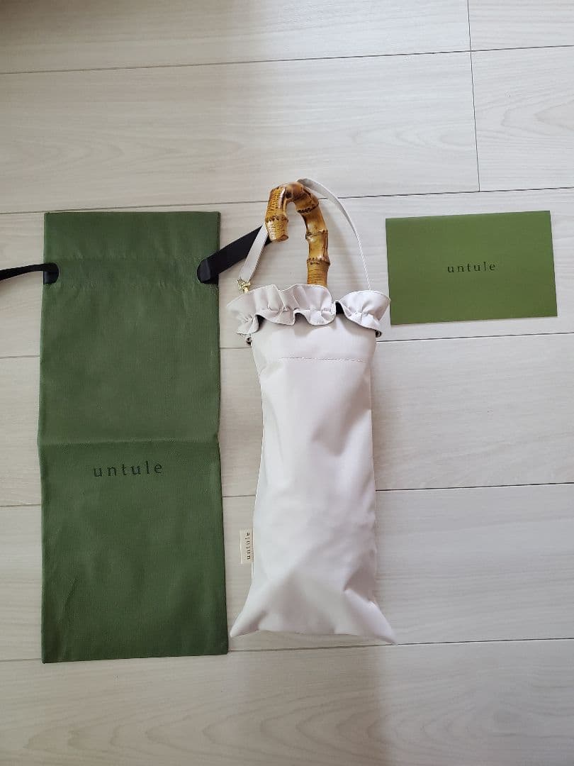 HARU　untule 完全遮光100%折りたたみ日傘(50cm)/フリル