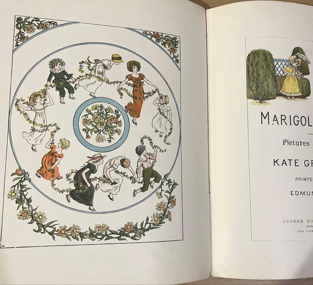 NO.418 稀少 古書　アンティーク洋書 絵本　ケイト グリーナウェイ 童謡