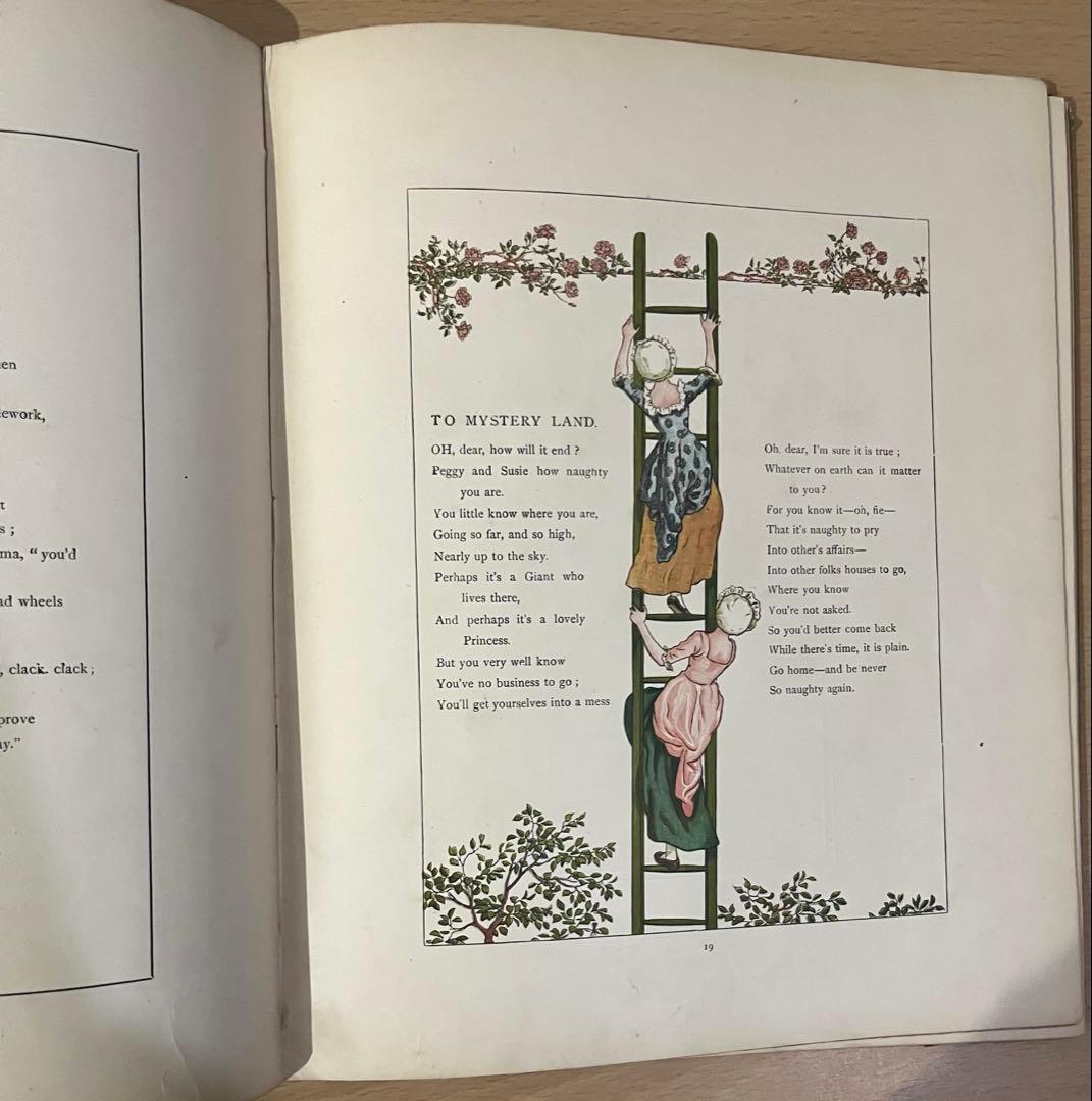 NO.418 稀少 古書　アンティーク洋書 絵本　ケイト グリーナウェイ 童謡