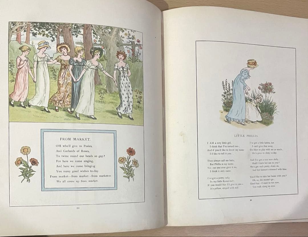 NO.418 稀少 古書　アンティーク洋書 絵本　ケイト グリーナウェイ 童謡
