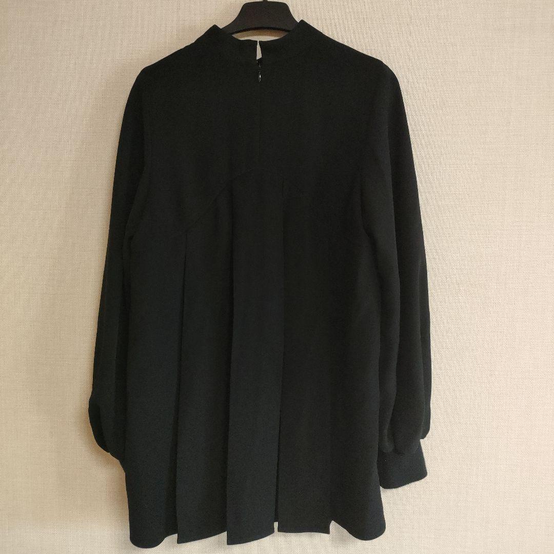 ENFOLD PEツイル BOXプリーツプルオーバー　黒