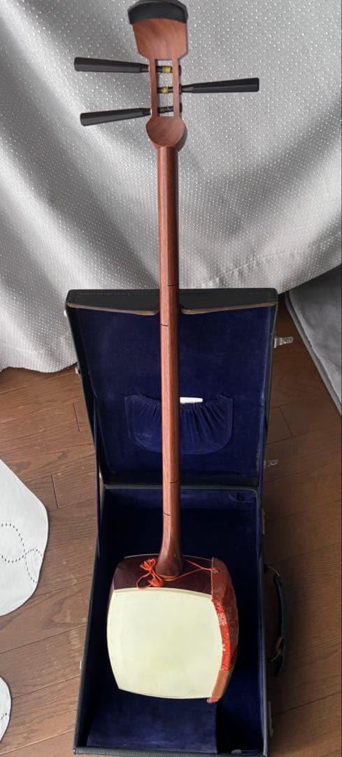 三味線　 三つ折り　ケース付　細棹（2,5cm） 【メルカリ便発送】