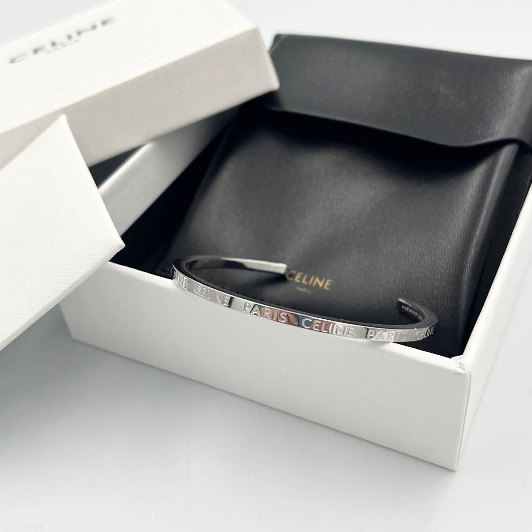 【極美品/現行/完売品】CELINE セリーヌ バングル シンカフ ロジウム