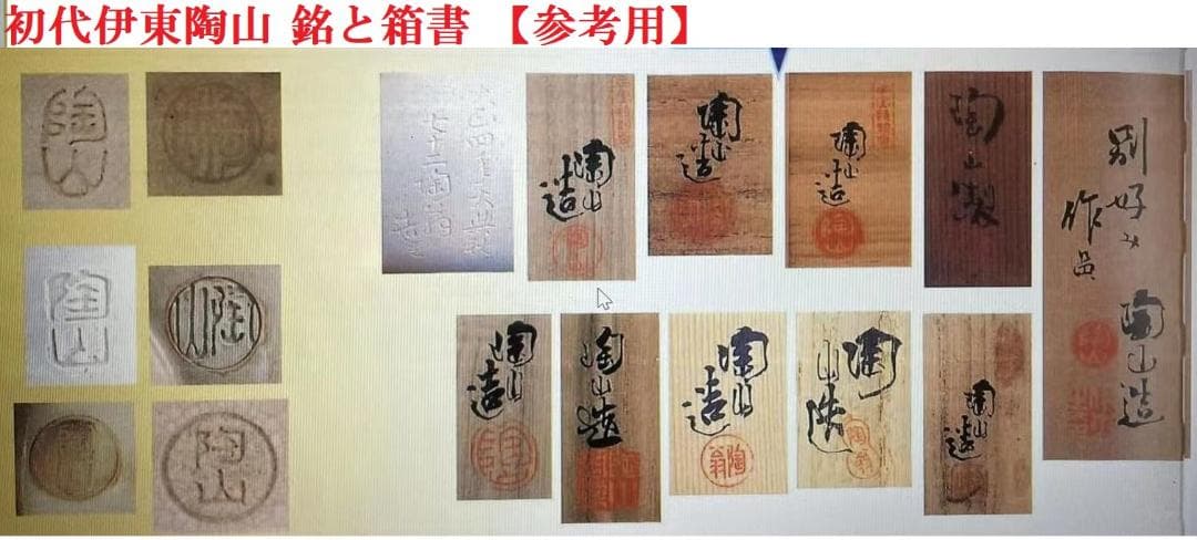 帝室技芸員 初代伊東陶山作 染付 山水風景図鉢 ③