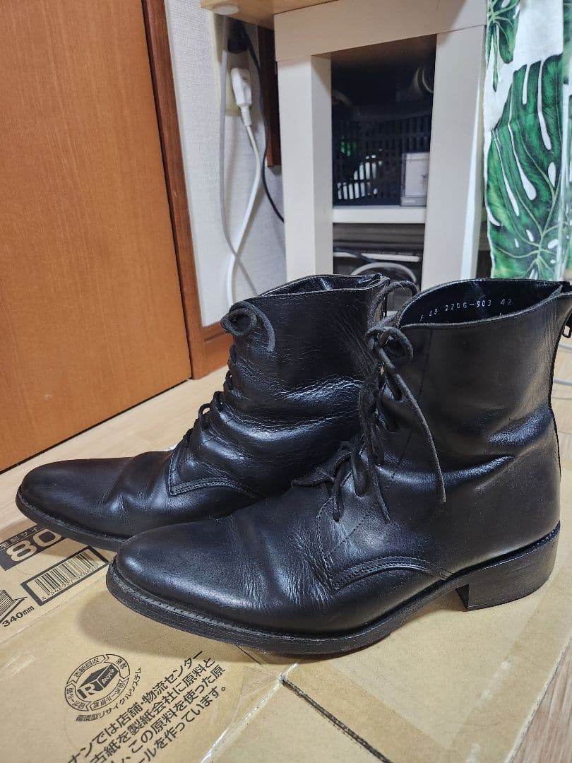 LAD MUSICIAN バックジップレザーブーツ