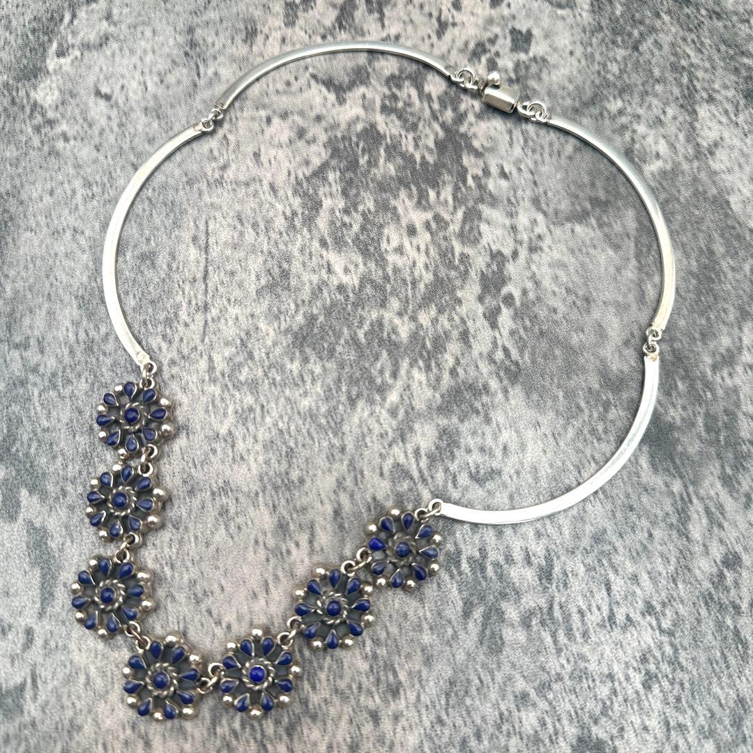 アクセサリー mexico925 vintage flower necklace choker