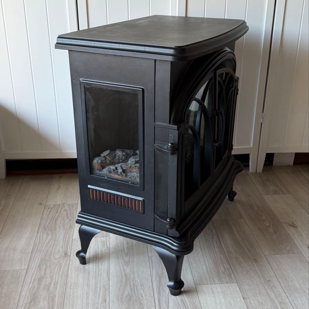 美品 ワイド暖炉型ファンヒーター 2018年 BLT-999B-3-BK ニトリ