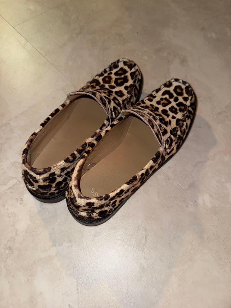 希少 ZARA レオパード ヒョウ柄 ローファー 25cm