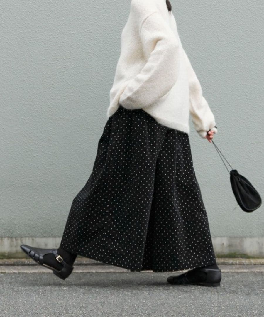 かぐれドットコーデュロイワイドパンツ