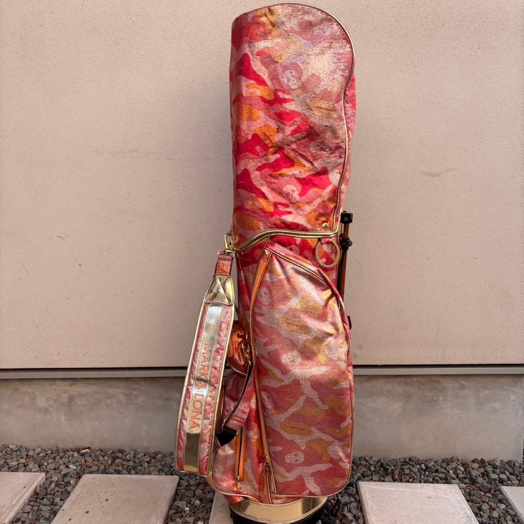 希少MARK&LONA マーク＆ロナ ３点式スタンドスカルカモ キャディバッグ