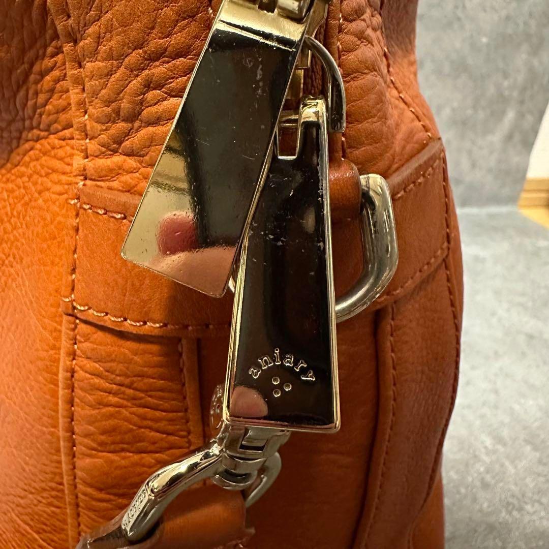 アニアリ　ビジネスバッグ　2way ショルダー　キャメル