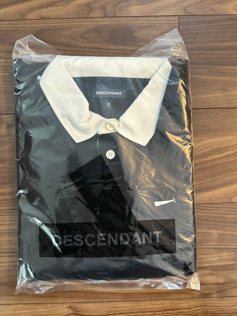 DESCENDANT ラガーシャツ サイズ3 ブラック