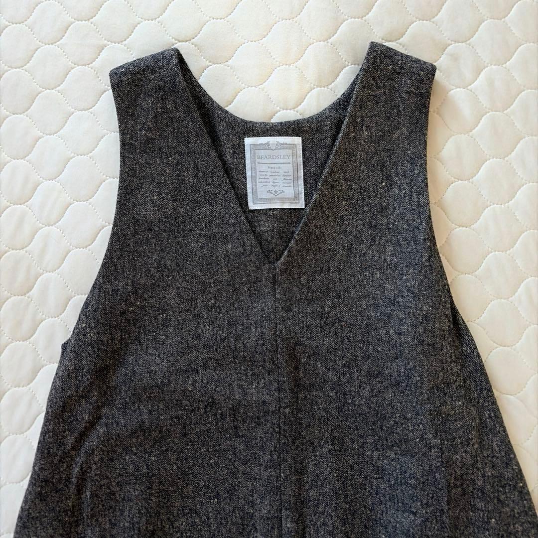 【24SS美品】BEARDSLEY✴︎カラーネップジャンパースカート　サイズ1 黒