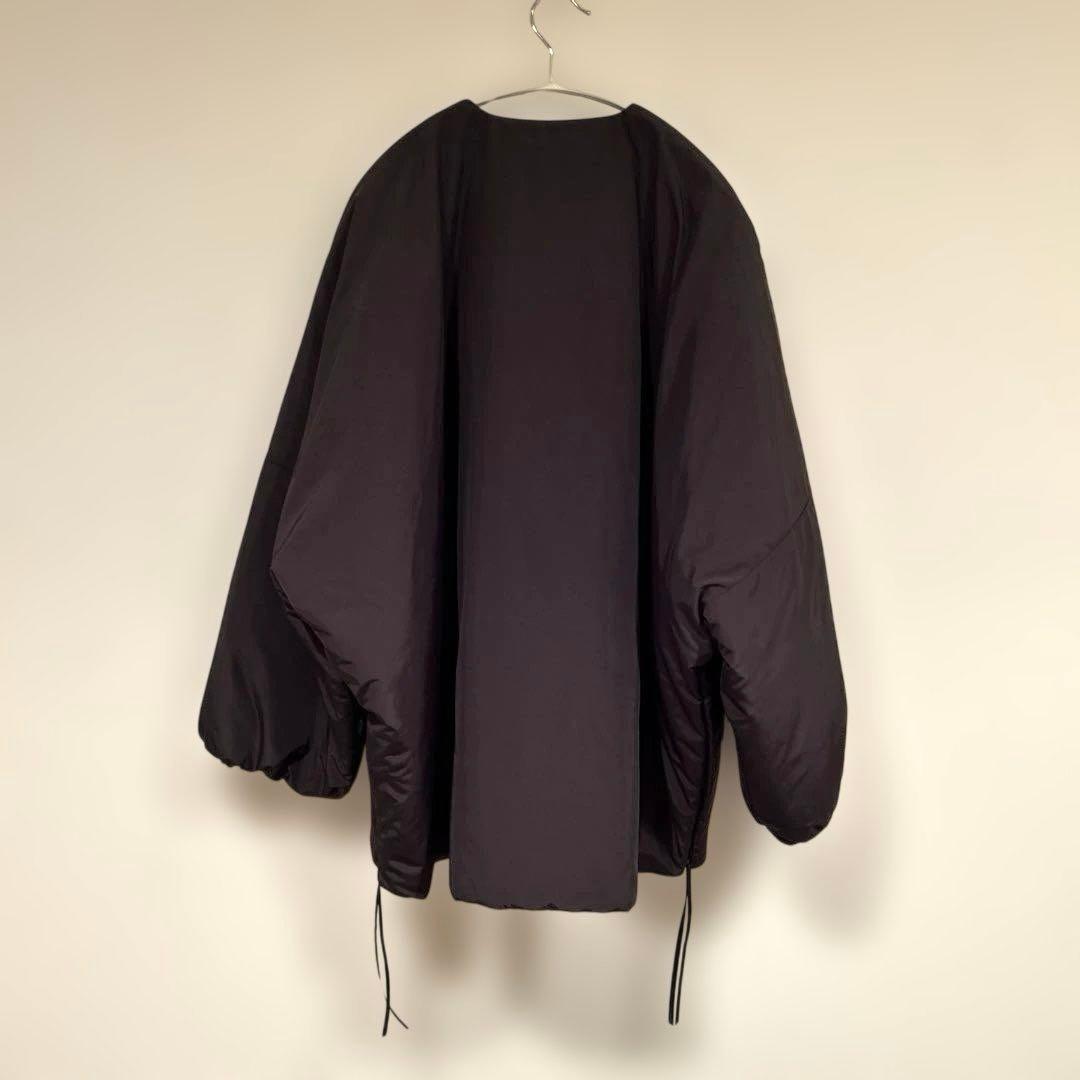 HYKE OXFORD COLLARLESS BIG JACKET 黒　サイズ1