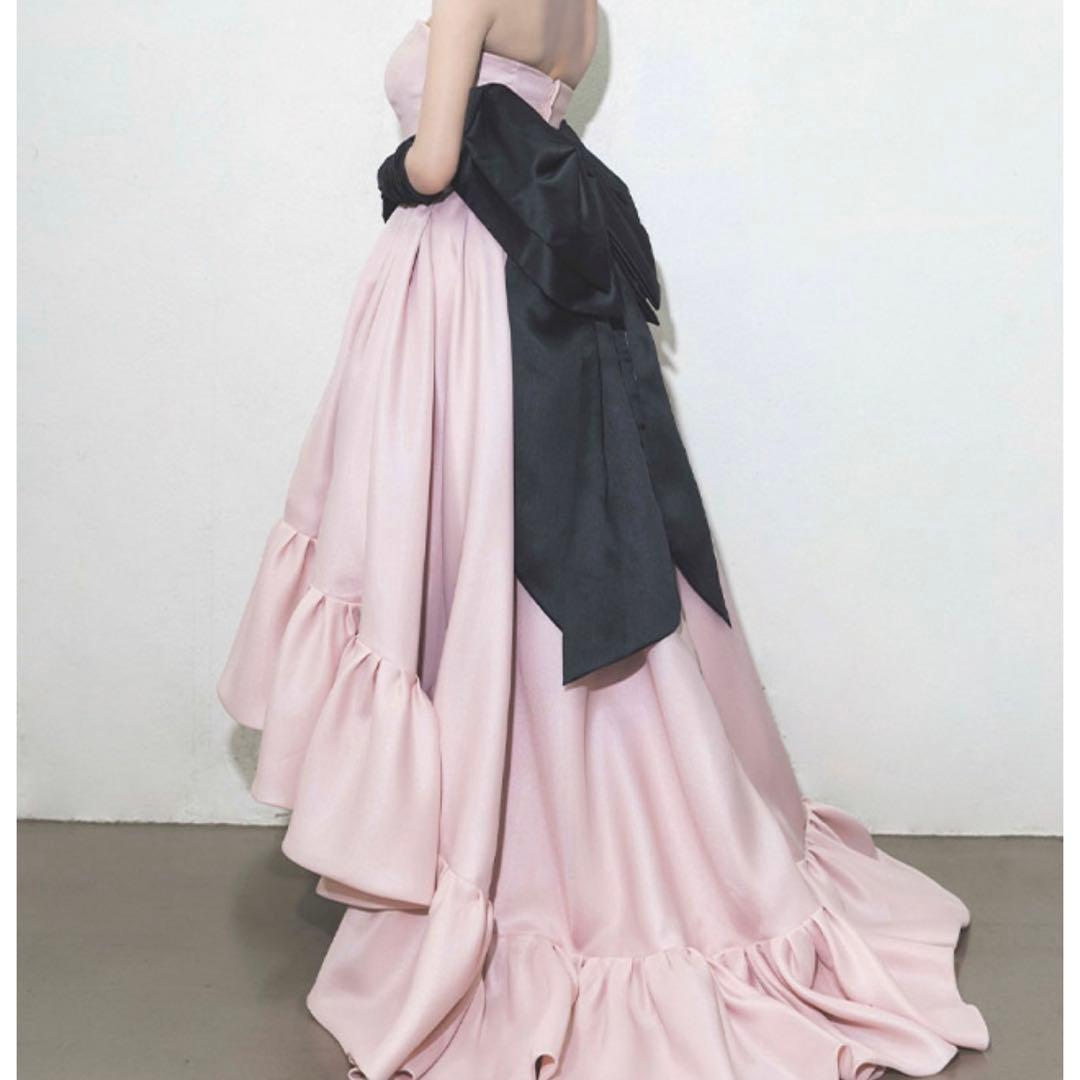 バースデー バックリボン ベア ゴージャス フリルテール Aラインロングドレス