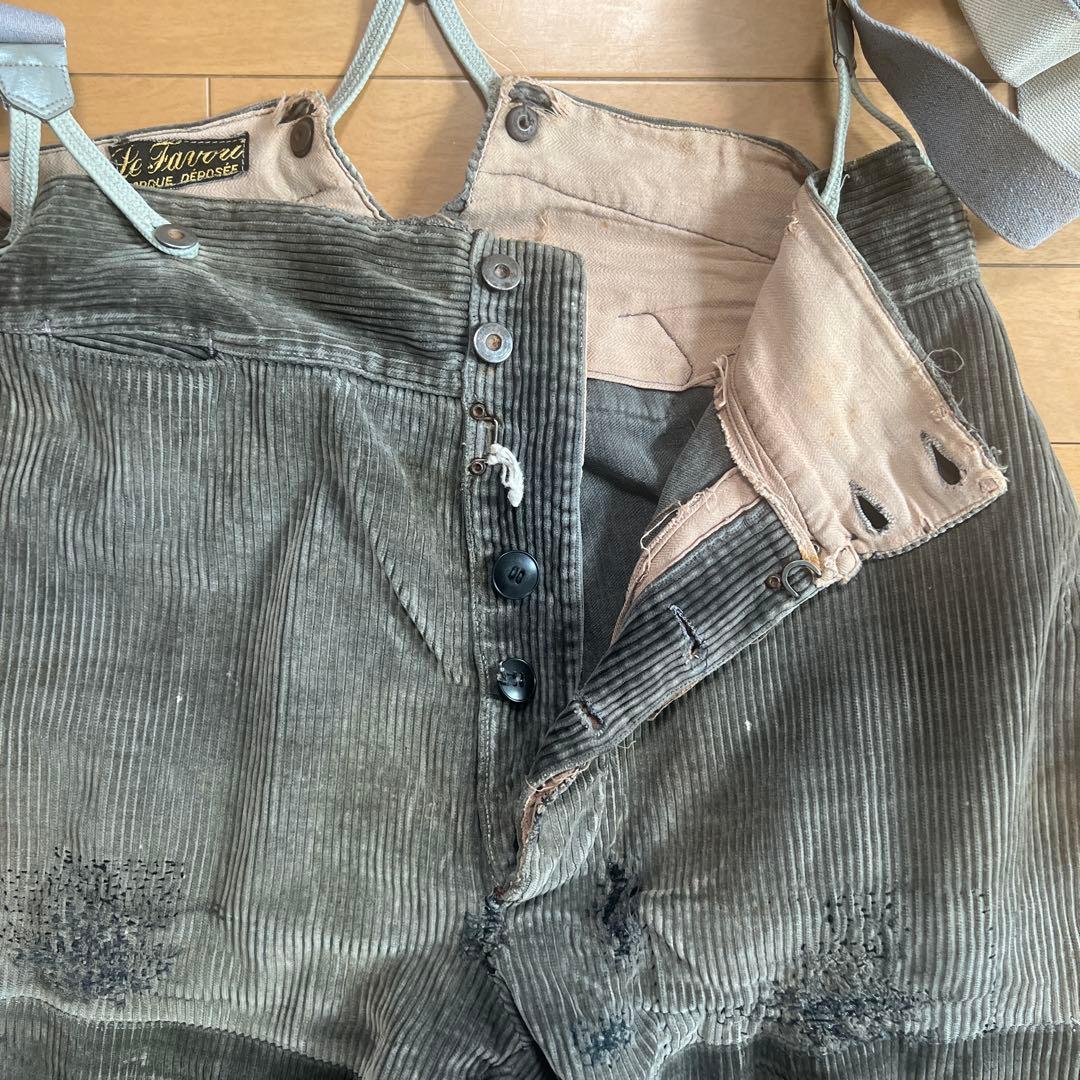 専用【希少・1930s】Le Favori コーデュロイパンツ 太畝