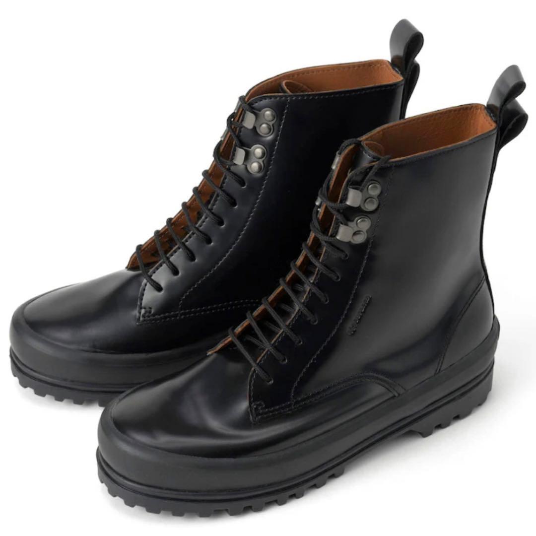 新品　SUPERGA アルピナ　ボックスレザー　ブーツ　3341 ブラック　黒