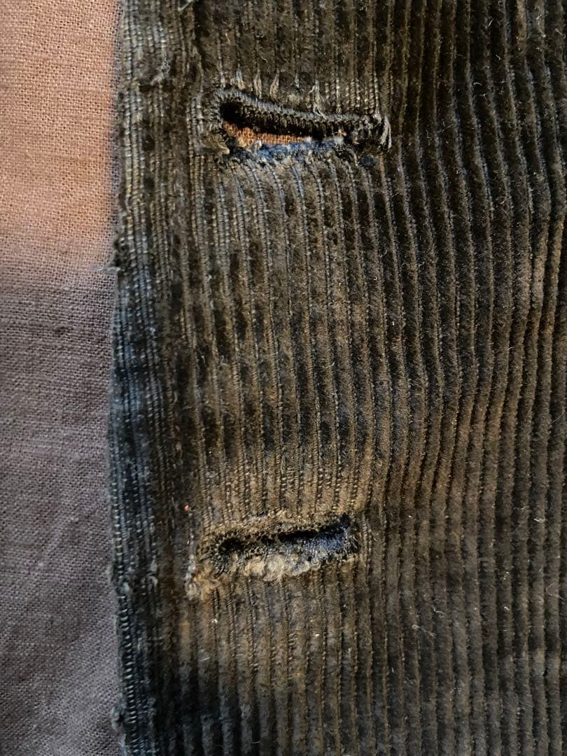 〜1940s フランス　コーデュロイ　ベスト　ブラウン