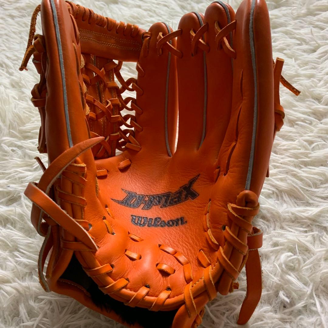 美品■ウィルソン グローブ D-MAX オレンジ　軟式用