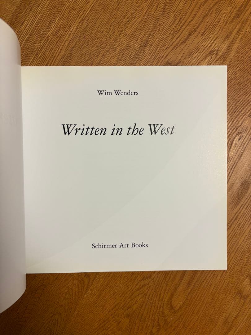 アート・デザイン・音楽 Wim Wenders Written in the West