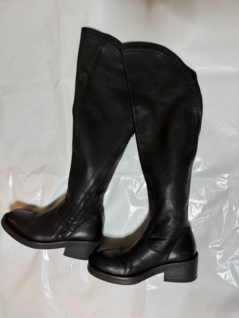 y*o様 Ann Demeulemeester レザーロングブーツ 黒 37.5