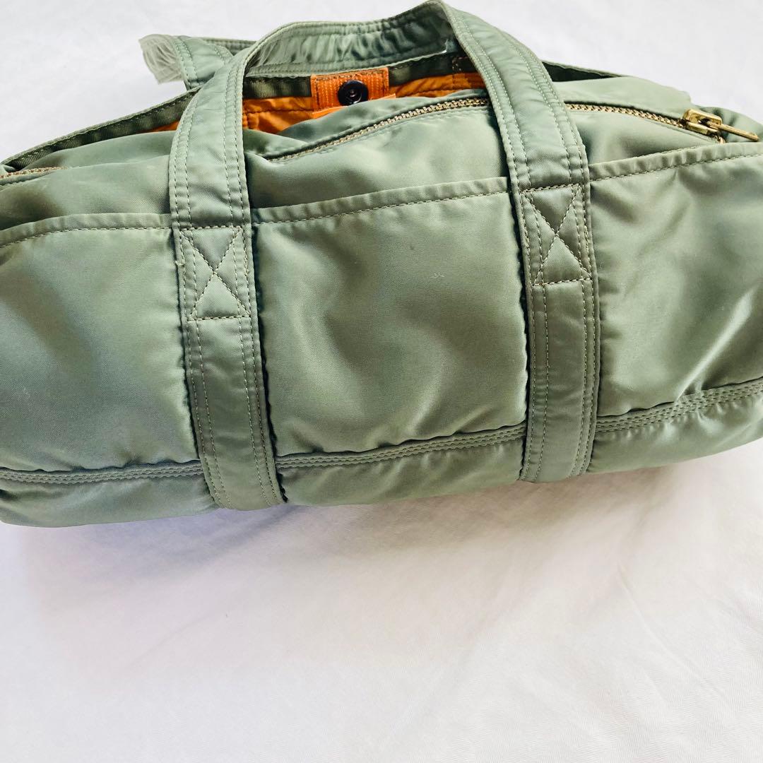 ポーターPORTERタンカーLミニボストン緑ダッフルバッグ 廃盤モデル吉田カバン