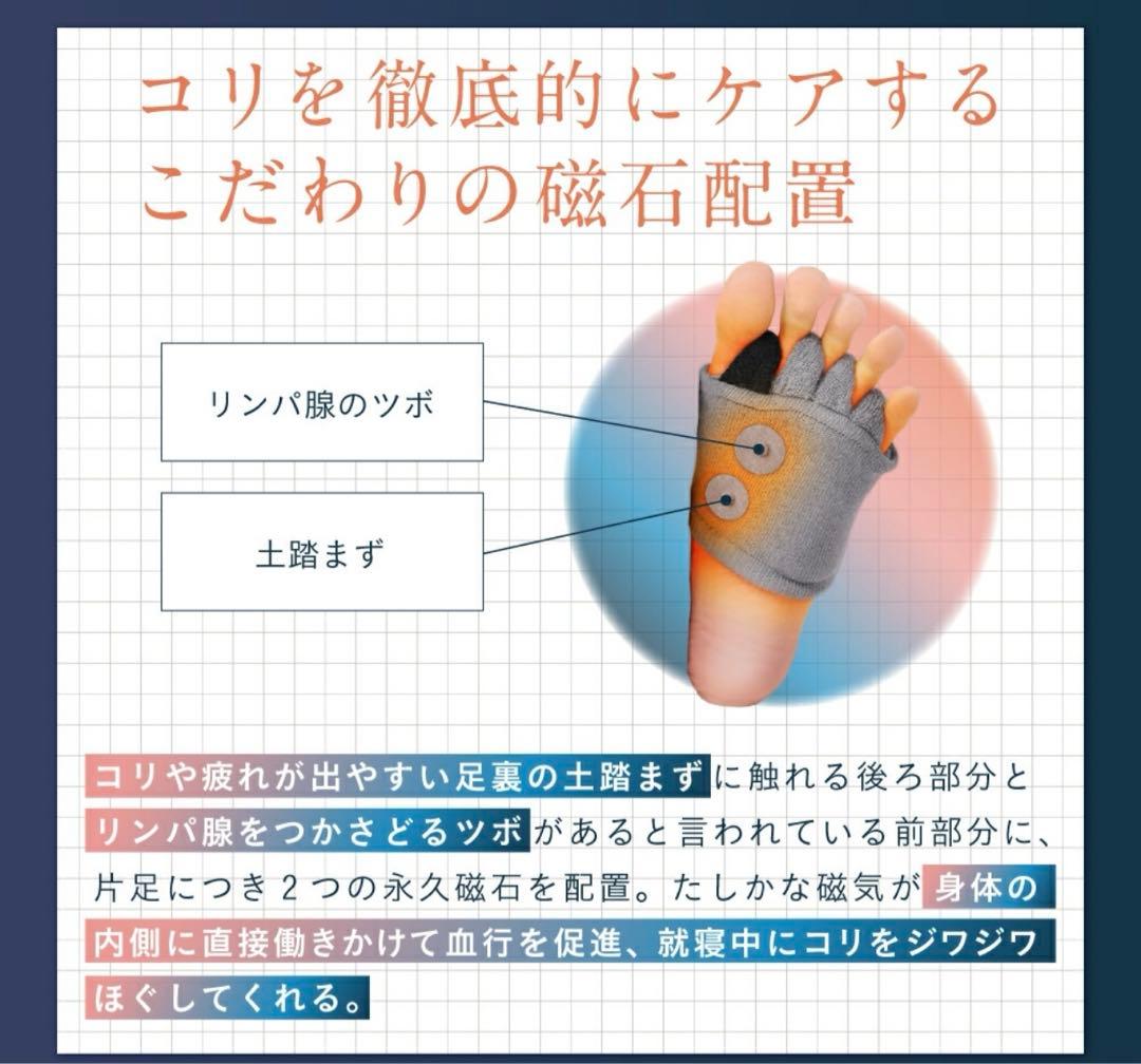 ５本磁気サポーターソックス　 　　　　　　　　＊新品 ２足組